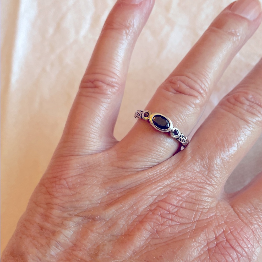 Silpada Silver and Black Women's Ring size 7